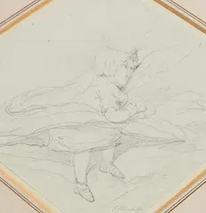 George Chinnery, A Sleeping Child, pencil on paper