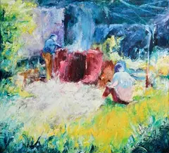 Tom Climent, Paella Time, 1994, oil on canvas