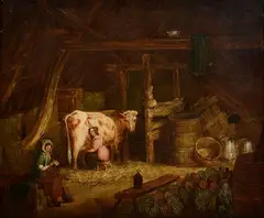 James Ward, Milking Time, oil on canvas