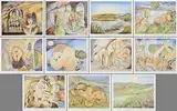 Pauline Bewick, The Midnight Court - The Visual Translation of Brian Merriman's 'The Midnight Court ', set of 11 lithographs numbered 240 from an edition of 250 - two framed the rest unframed