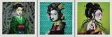 Fin DAC, Okurimono, Changsegi and Ryosii, three prints on 300gsm Somerset Fine Art (each 19.5 x 19.5 cm)
