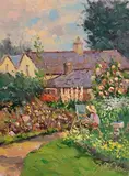 Liam Treacy, The Cottage Garden, oil on canvas