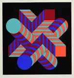 Victor Vasarely, Composition, screenprint - number 155 from an edition of 250