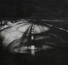 Janet Murran, Carnage, mixed media on board