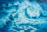 Annemarie Bourke, Rise and Fall, oil on canvas