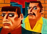 Graham Knuttel, The Two Dudes, oil on canvas