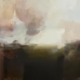 Colin Crotty, Landscape with Fire I (2000-'01), oil on board