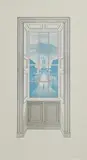 Robert Ballagh, View From The Rubicon, Trinity College, 1983, screenprint - number 159 from an edition of 300