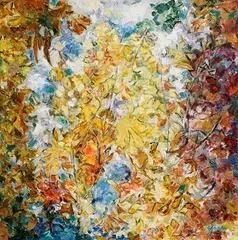 David Clarke, Autumn Leaves, Phoenix Park, 1993, oil on canvas