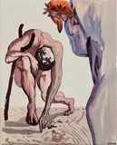 Salvador Dali Spanish, Law of Climbing (Purgatory - Chant 7) - from the Divine Comedy, ceramic plaque - number 157 from an edition of 490 - produced by Artco, France