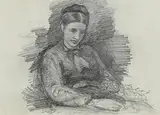 Portrait of a Lady by John Butler Yeats, pencil on paper (second image verso), sold Sep 2023