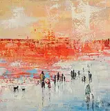 Paula McKinney, Summer Evening, Coastal Haze, oil on board