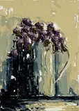 Yvonne Moore, Purple Flowers, oil on canvas