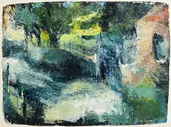 Donald Teskey, The Road Bends, 1997, oil on paper