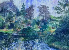 Victor Richardson, Ornamental Trees, Fota, 1992, pastel on paper