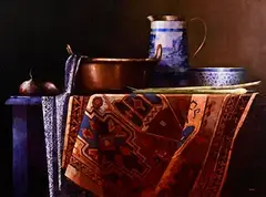 Martin Mooney, Still Life with Toile, 1997, oil on canvas