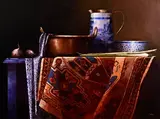 Martin Mooney, Still Life with Toile, 1997, oil on canvas