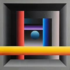 Rotating Planes by Francis Tansey, 1997, acrylic on canvas, sold Aug 2023