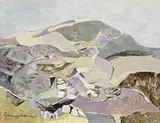 Rosemary Mitchell, Burial Mounds, 1990, oil on canvas