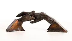 Laurent Mellet, Clasping Hands, bronze and copper