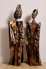 Laurent Mellet, Ritual Union, 1997, copper and bronze