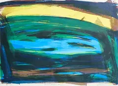Seán McSweeney, Evening Bogland, 1989, lithograph - number 16 from an edition of 16