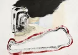 Peter Langan, Style 3 and Red Abstract, oil and emulsion on board
