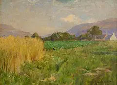John Johnston, Harvest Time, oil on board