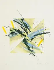 Charles Tyrrell, Untitled (Yellow)(1988), lithograph - number 10 from an edition of 33