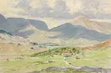 James Longueville, Shadow of the Clouds, Macgillycuddy Reeks, pastel on paper