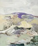 Rosemary Mitchell, Cool Hill, Landscape, 1991, oil on canvas