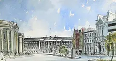 Pete Hogan, Trinity College, Dublin, watercolour on paper