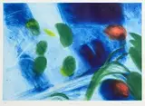 Sophie Aghajanian, Blue Light I, coloured etching - number 26 from an edition of 30