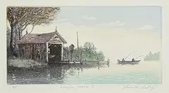 John McAuley, Lough Mask I, etching - artist's proof
