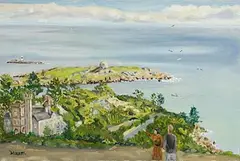 Jack Bloom, Our View, Dalkey Island, oil on canvas