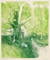 Allan Lumsden, Sunday Afternoon, etching - number 33 from an edition of 75