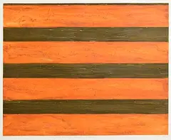 Peter Jones, Ploughed Orange Barley Field, collagraph - number 5 from an edition of 5