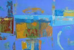 Simon Knowles, Estuary No. 9, oil on paper