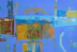 Simon Knowles, Estuary No. 9, oil on paper