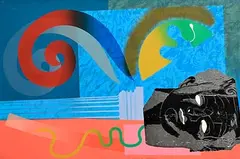 Terence Gravett, Maeander, Ephesus X, 1993, screenprint and woodblock - number 3 from an edition 5
