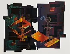 R Casey, Mechanical Innovation, 1980, screenprint - artist's proof