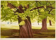 Valerie Daniel, Regents Park, etching - number 38 from an edition of 100
