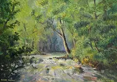 Joseph Delaney, Clare Glens, 1994, oil on canvas board