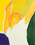 20th Century Contemporary School, Tennis Player, 1973, intaglio/collagraph - number 57 from an edition of 100