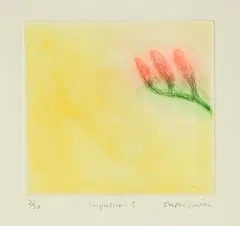 Impression I by Sophie Aghajanian, etching - number 3 from an edition of 30, sold Aug 2023