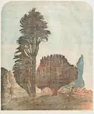 Jennifer Lane, Magic Yew, woodcut - artist's proof