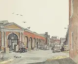James Horan Irish, Smithfield Fruit Market, print - number 28 from an edition of 100