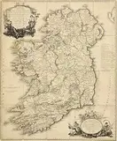 Alex Taylor, Travellers Map of Ireland, hand-coloured engraving