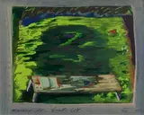 Tony O'Malley, Morning Light, Heather Cottage, 1974, mixed media on paper