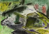 Norah McGuinness, River Dann, mixed media on paper